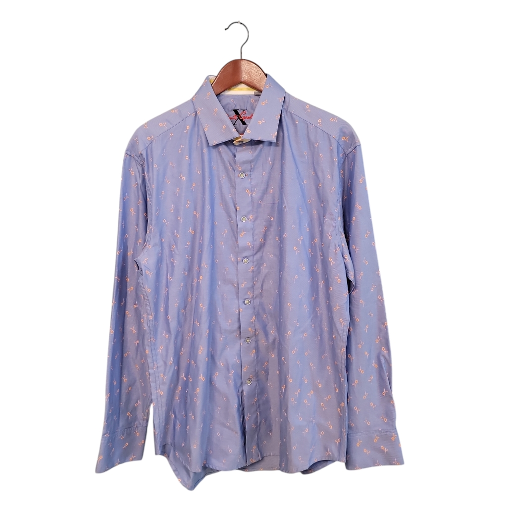 Robert Graham X Collection Designer Floral Button Front Mens Shirt Size Xl